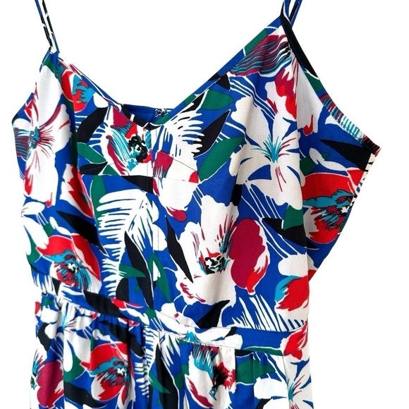 J. Crew mini  dress with spaghetti straps, fitted top, fully lined, tropical - Picture 3 of 16